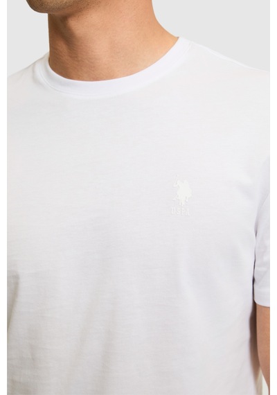 U.s. Polo Assn. Erkek Beyaz Tişört Basic 50326953-vr013