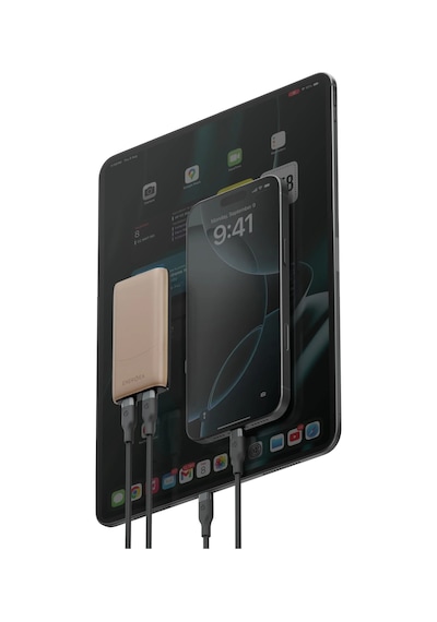 Energea Travelworld Edge 65 2 Adet 65w Usb 3.0 Çıkışlı Universal Pd Hızlı Şarj Aleti - Gold