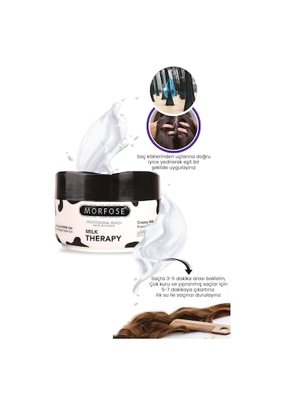 Morfose Milk Therapy Saç Maskesi 500 Ml 3 Adet