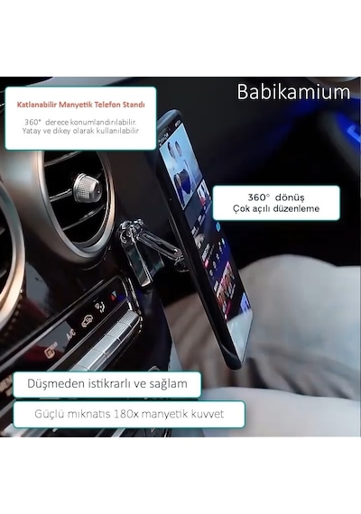 Dirsekli Araç Telefon Tutucu Gümüş