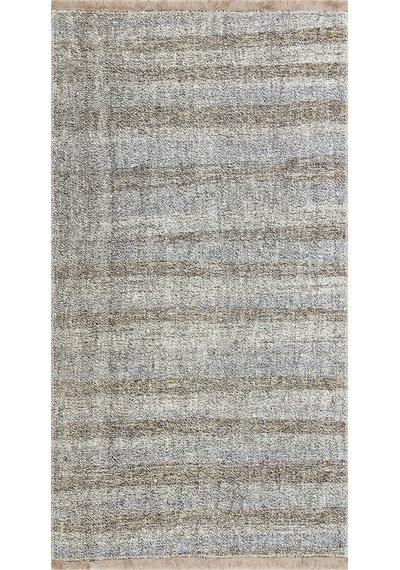 Bej Rengi El Dokuma Çaput Pala Yün Kilim