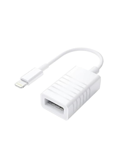 Lightning İle Uyumlu Usb Adaptör Flash Bellek-mouse-klavye Bağlamak İçin Beyaz Jh-0514