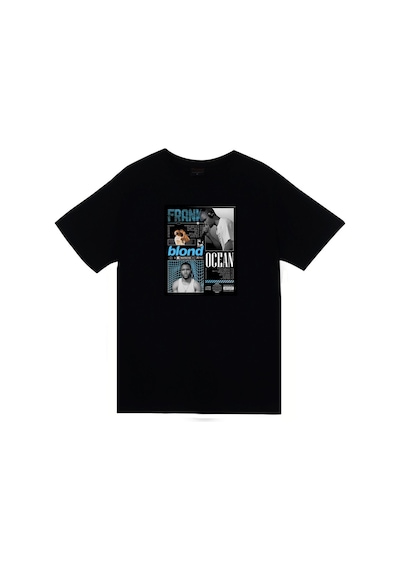 Stoned&Fame Frank Ocean Baskılı Unisex %100 Pamuk Siyah T-shirt SIYAH