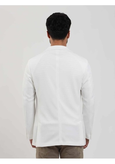Dufy Ekru Erkek Slim Fit Düz Mono Yaka Casual Ceket - 104444-ekru Ekru