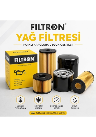 Filtron Yağ Filtresi Mazda 3 Bk 1.6 105 Hp 2003-2009 Uyumlu