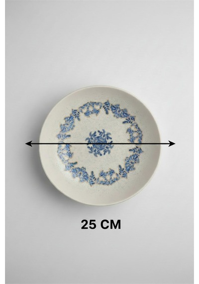 6'lı Venue Çukur Tabak 25cm Dijital Valeria-c Rinart Krem