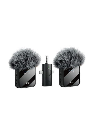 Wireless Microphone Kablosuz Yaka Mikrofonu Video Youtube Tiktok Canlı Yayın Stüdyo Mikrofon F
