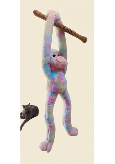 Peluş Sesli Maymun 90 Cm Çok Renkli
