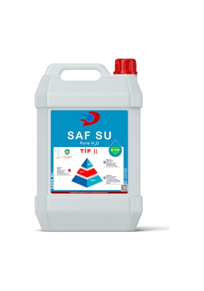 Saf Su - Distile Su - 0 ppm | Tip II | 5.00 KG