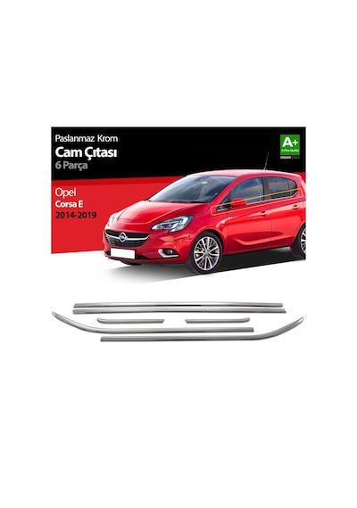 S-Dizayn  Opel Corsa E Krom Cam Çıtası 6 Prç. 2015-2019