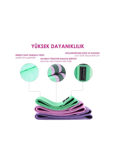TechnoSmart Loop Band Direnç Bandı Spor Egzersiz Aerobik Pilates Squat Lastiği Fitness Yoga