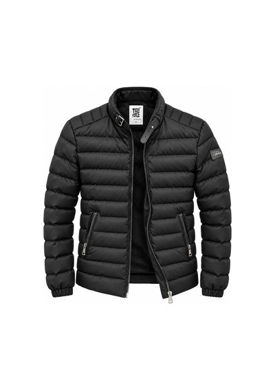 Tiger Force Slim Fit Erkek Şişme Dolum Mont 7819 Siyah