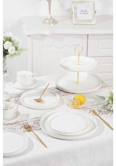 Acar Sierra 6 Kişilik 20 Parça Brunch Seti - Gold