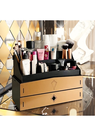 Design Otto Bella Large Makyaj Kozmetik Düzenleyici Organizer Ceviz