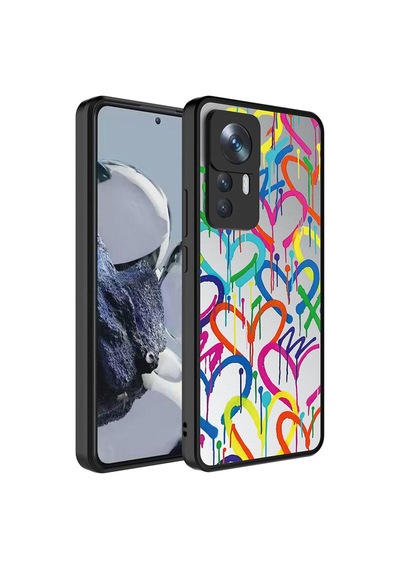 Xiaomi Mi 12t Pro Kılıf Aynalı Desenli Kamera Korumalı Parlak Zore Mirror Kapak Kalp