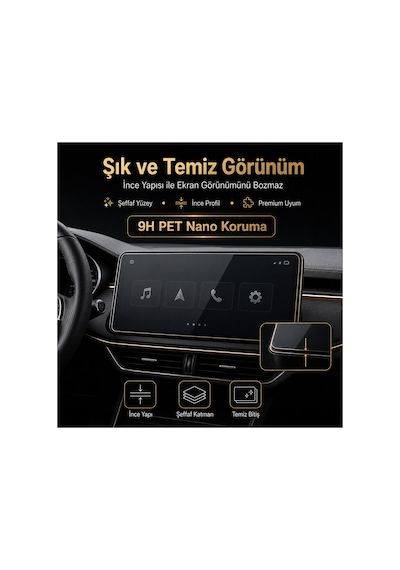 Skoda Octavia 2023 Multimedya + Kadran 2'li Set 9h Nano Ekran Koruyucu