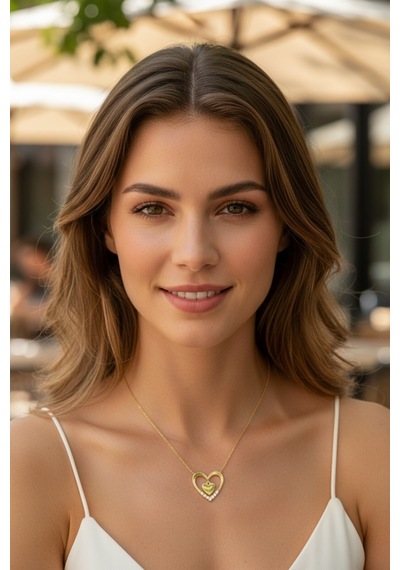 Altın Kalp Model Hayalet Kolye Guler1002952