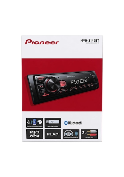 Pioneer Teyp Mvh-s145bt Çift Amfi Çıkışlı , Bluetooth , Usb , Aux Ve Ekstra Basslı Oto Teyp