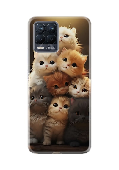 Realme 8 - 8 Pro Kılıf Boutique Baskılı Resimli Kedicikler Pcode -027