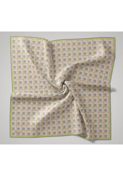 Silk Home Twill İpek Eşarp 11474 - 90 X 90 / Bej,yeşil -12 Bej,yeşil -12