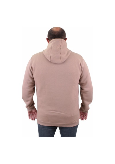 Moc Grande Mocgrande Erkek Büyük Beden Kapuşonlu Sweat Paris 23209 Toprak