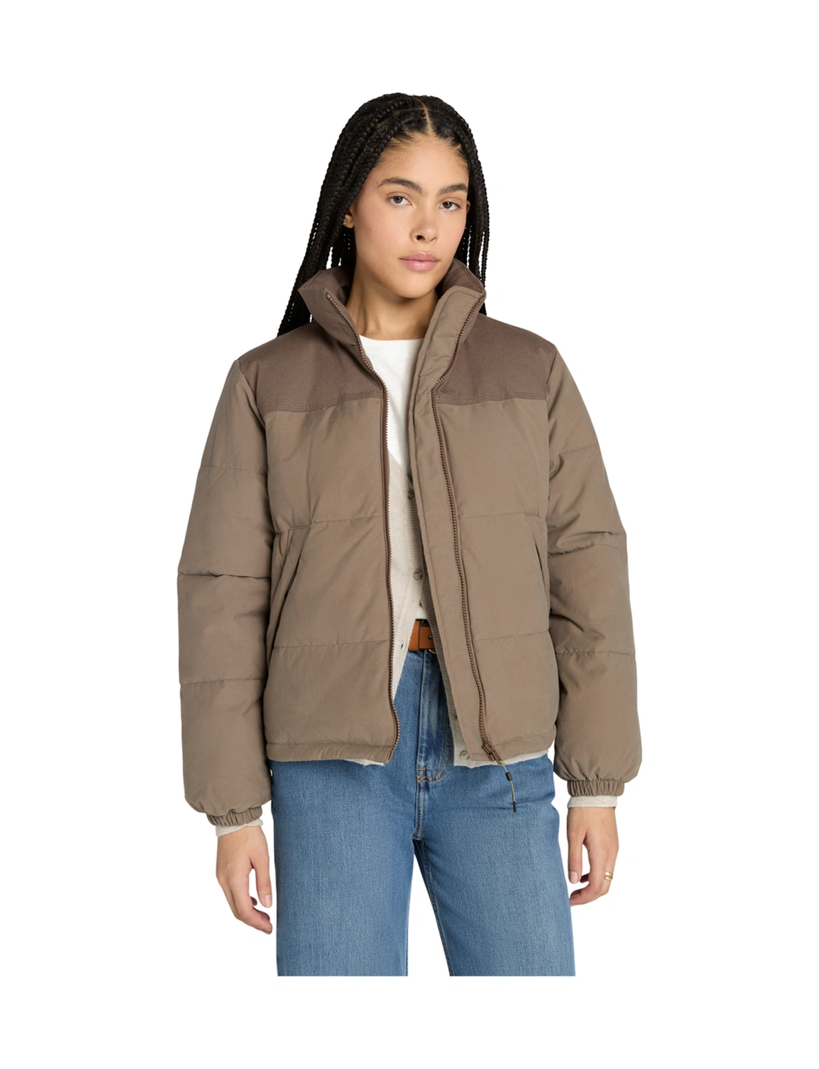 Timberland Welch Mountaın Synthetic Insulated Puffe Kadın Ceket Tb0a2qz3bk01 Kahverengi