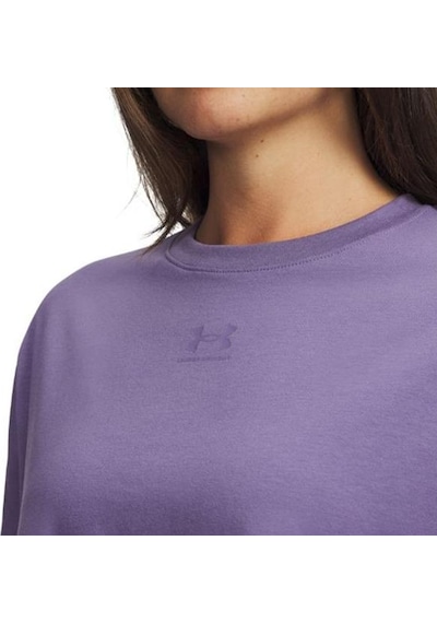 Under Armour Rival Boxy Solid Kadın Mor Tişört