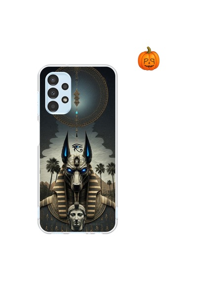Samsung Galaxy A13 Uyumlu Şeffaf Kılıf Antik Mısır 5 Tasarımlı