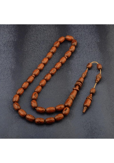 Kapsül Kesim 11x7 Mm Kafur Ağacı Sistem Püsküllü Tesbih Kahverengi 90307091