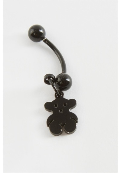 Ayıcık - 971 - Çelik Piercing 1 - Glblseme - Adet Siyah