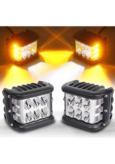Offroad Uyumlu Tepe Sis Lambası Off Road Sis Lambası 12 Led 36w Aliminyum Kasa Set 2 Adet