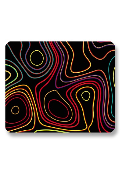 Colored Topography Map 22x18cm Mp372218 İlyuka Mini Boy Mousepad