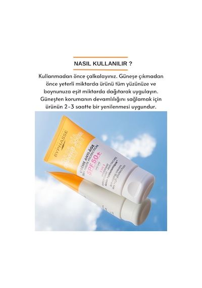 Byphasse  3'ü 1 Arada Renkli Güneş Kremi SPF50+ 50 ML