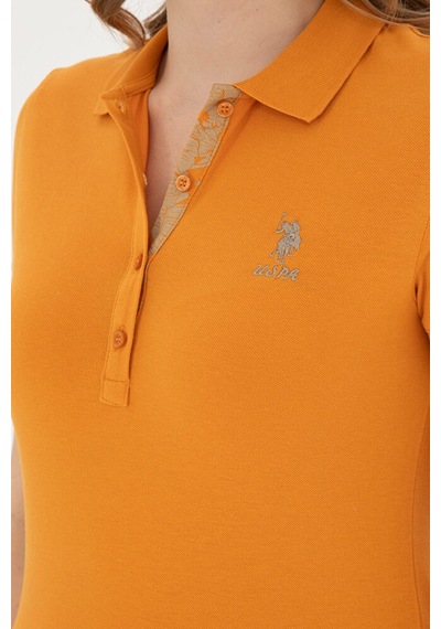 U.S. Polo Assn. Kadın Saks Basic Polo Yaka Tişört 50280060-vr045 168386