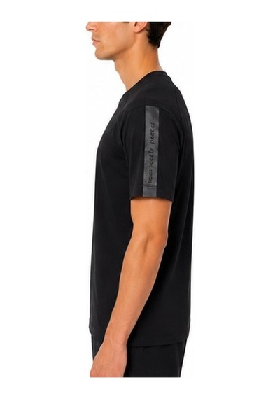 Tommy Life Basic Erkek Tshirt Bisiklet Yaka Kol Detaylı Siyah 88447
