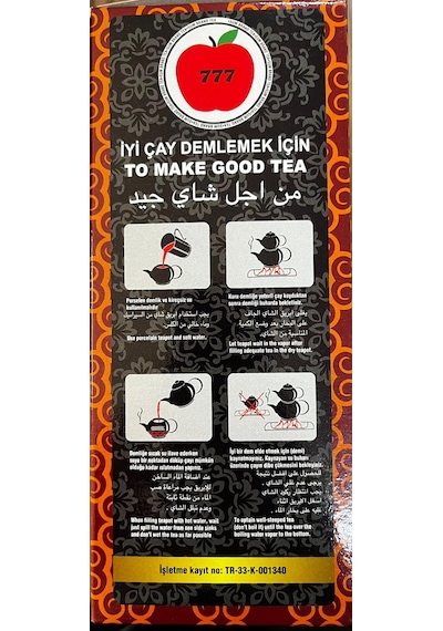 777 Siyah İthal Çay Kutu 400 G