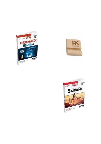 Miray Lgs 8. Sınıf Matematik 10lu Deneme Ve Tüm Dersler 5 Sayısal 5 Sözel Deneme + Telefon Standı