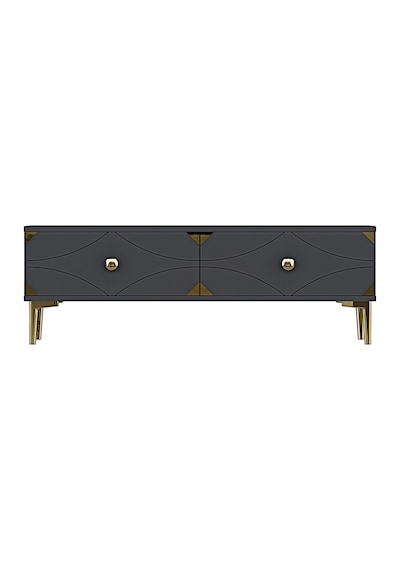 Tsa1297ag - Alfa Tsa120 Tv Stand, Tv Sehpası, Tv Ünitesi Antrasit - Gold 120cm Tsa1297ag - Alfa Tsa120 Tv Stand, Tv Sehpası, Tv Ünitesi Antrasit - Gold 120cm