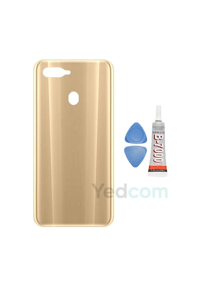 Oppo A5s Gold Arka Cam Batarya Pil Kapağı Telefon Arka Kapak Yapışkan Beraber Altın