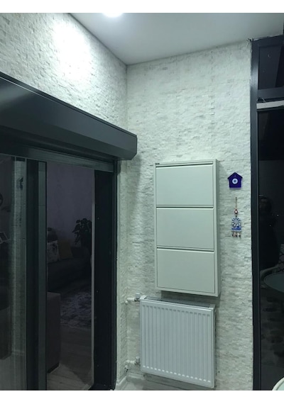 Beyaz Mermer Traverten Patlatma Doğal Taş Duvar Kaplama