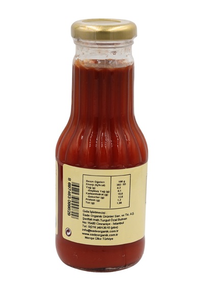 Sade Organik Ketçap Tatlı 280 Gr