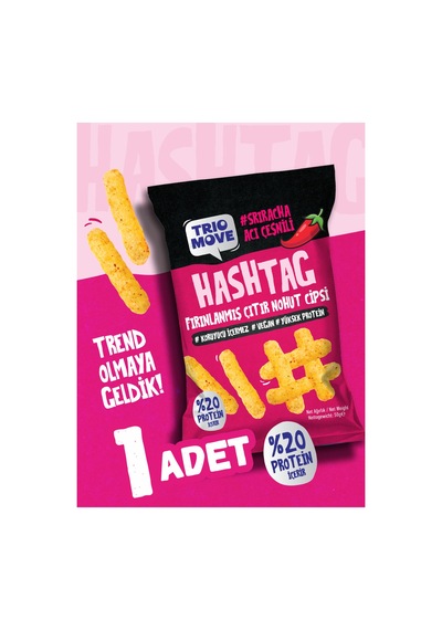 Hashtag Fırınlanmış Nohut Cipsi 6'lı Karışık Tanışma Paketi Trio Move