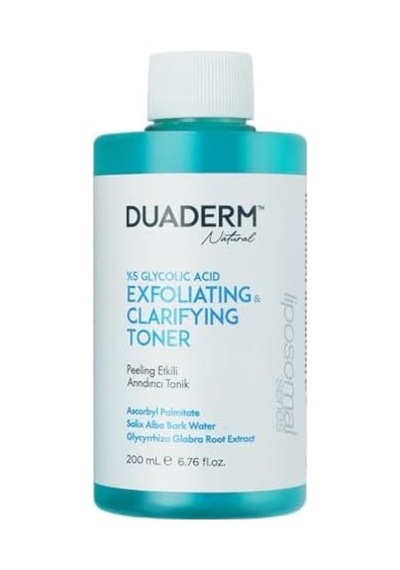 Duaderm Natural Peeling Etkili Yüzde Beş Glikolik Asit Arındırıcı Tonik 200 Ml