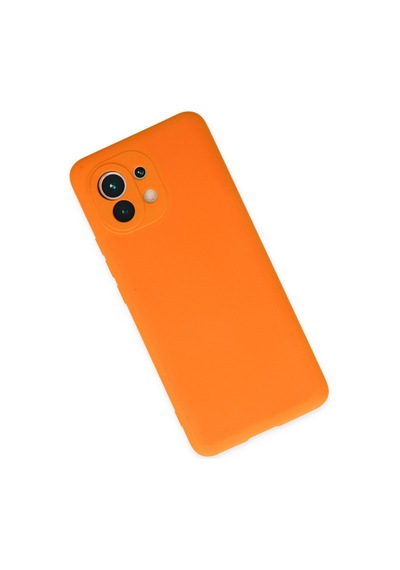 Xiaomi Mi 11 Uyumlu Kılıf Nano İçi Kadife Silikon - Turuncu