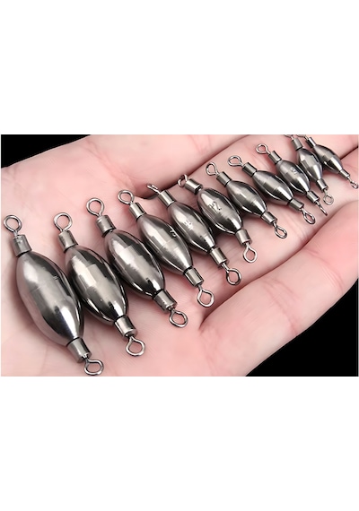 Hokkaido 4 Adet,19.5 Gram,no:5,çift İki Tarafı Bilyalı Fırdöndülü Olta Balıkçılık Kurşunu 19.5 Gr