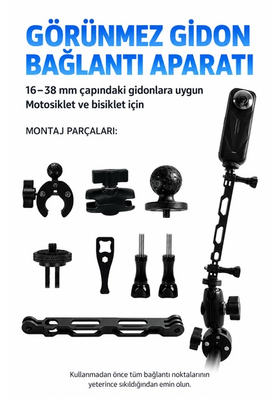 Insta360 Serisi Uyumlu 25 Parça Aksesuar Seti-görünmez Selfie Çubuğu İle Birlikte