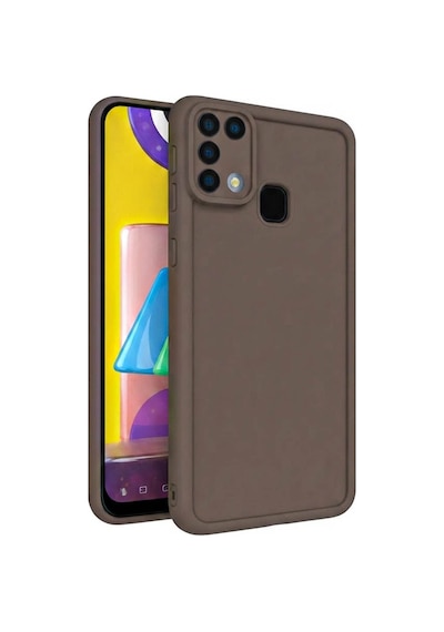 Samsung Galaxy Uyumlu M31 / M21s / F41 Kılıf Kamera Çıkıntılı Mat Silikon Telefon Kılıfı-54146