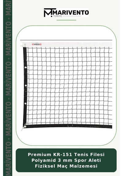 Premium Kr-151 Tenis Filesi Polyamid 3 Mm Spor Aleti Fiziksel Maç Malzemesi