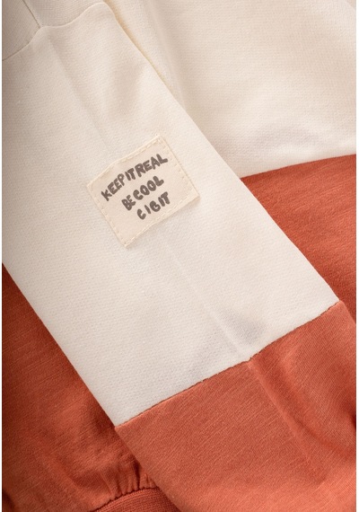 Cigit Garnili Sweatshirt Takım 2-8 Yaş Ekru Lacivert