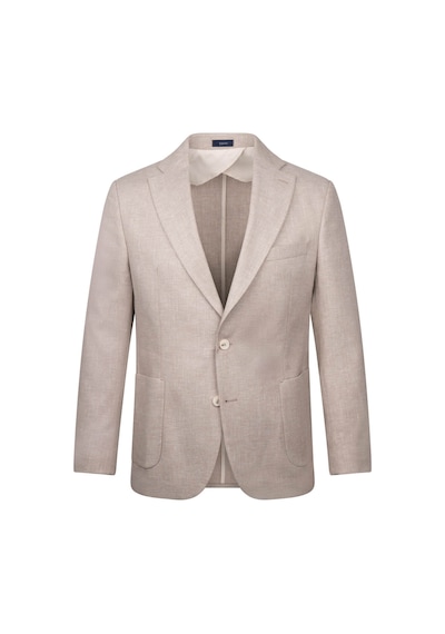 Hatemoğlu Bej Regular Fit Mono Yaka Casual Keten Ceket 14202023c009 G72 1852623 Bej